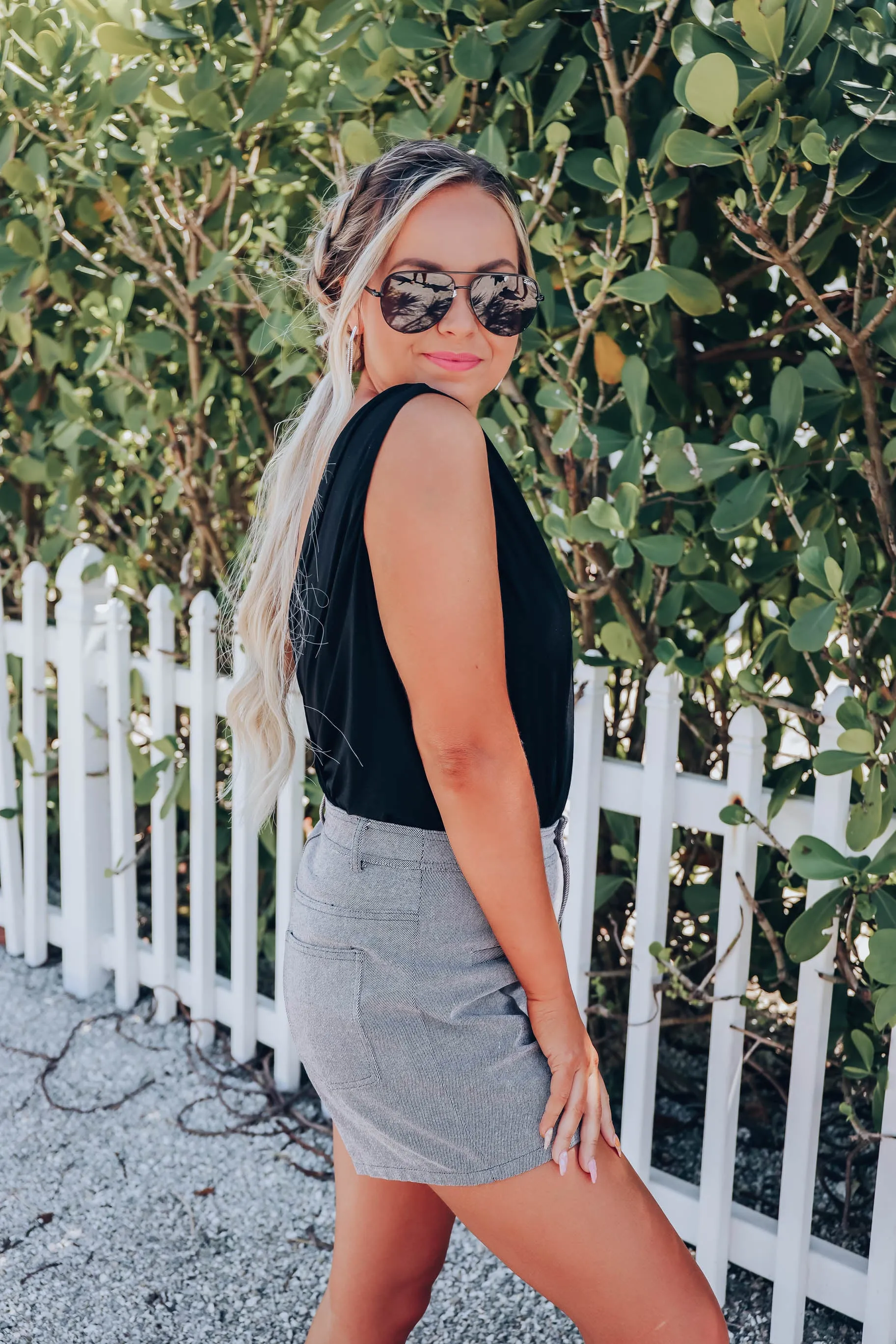 Wynona Wrap Bodysuit - Black