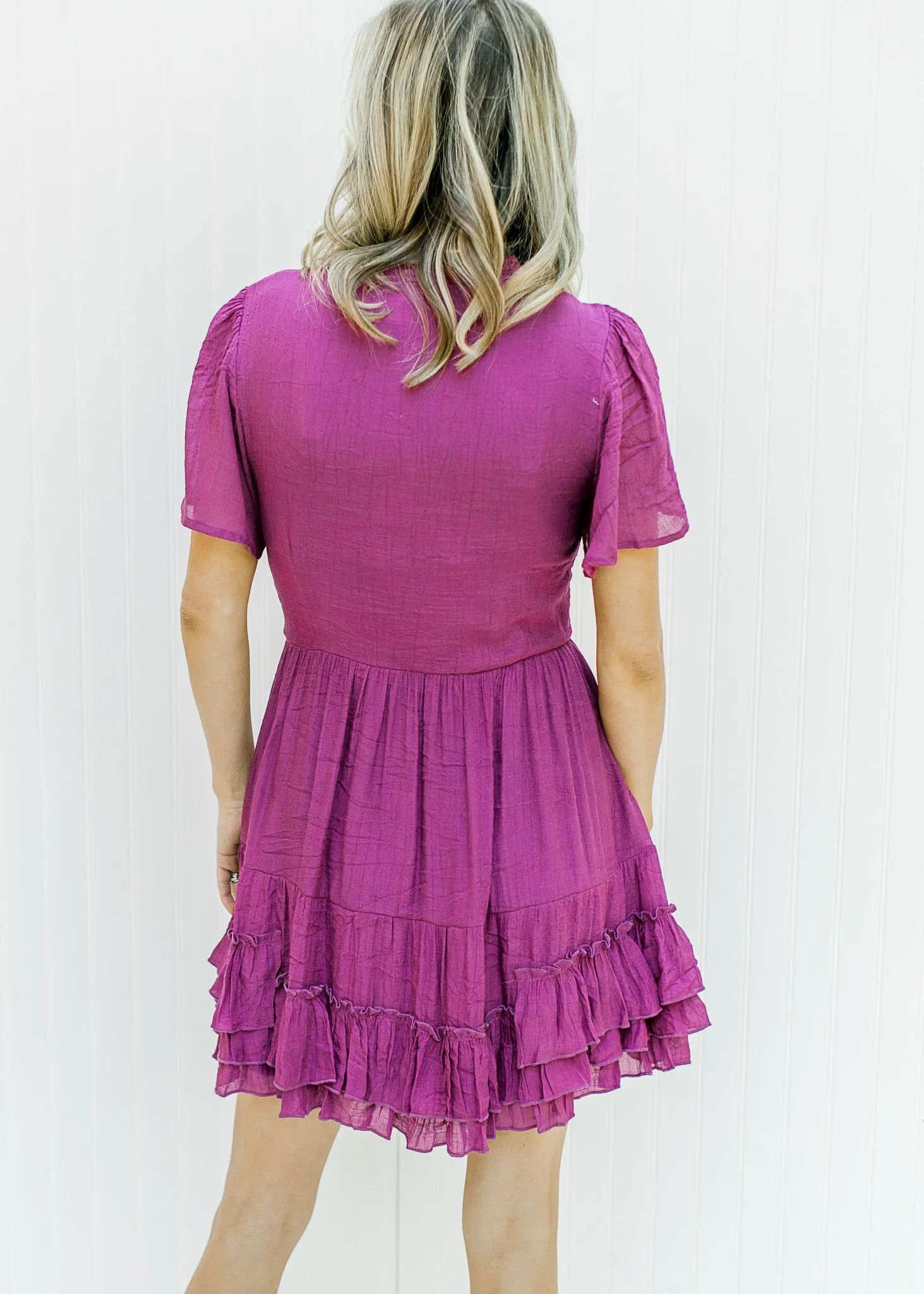 X Magenta and Lace Dress