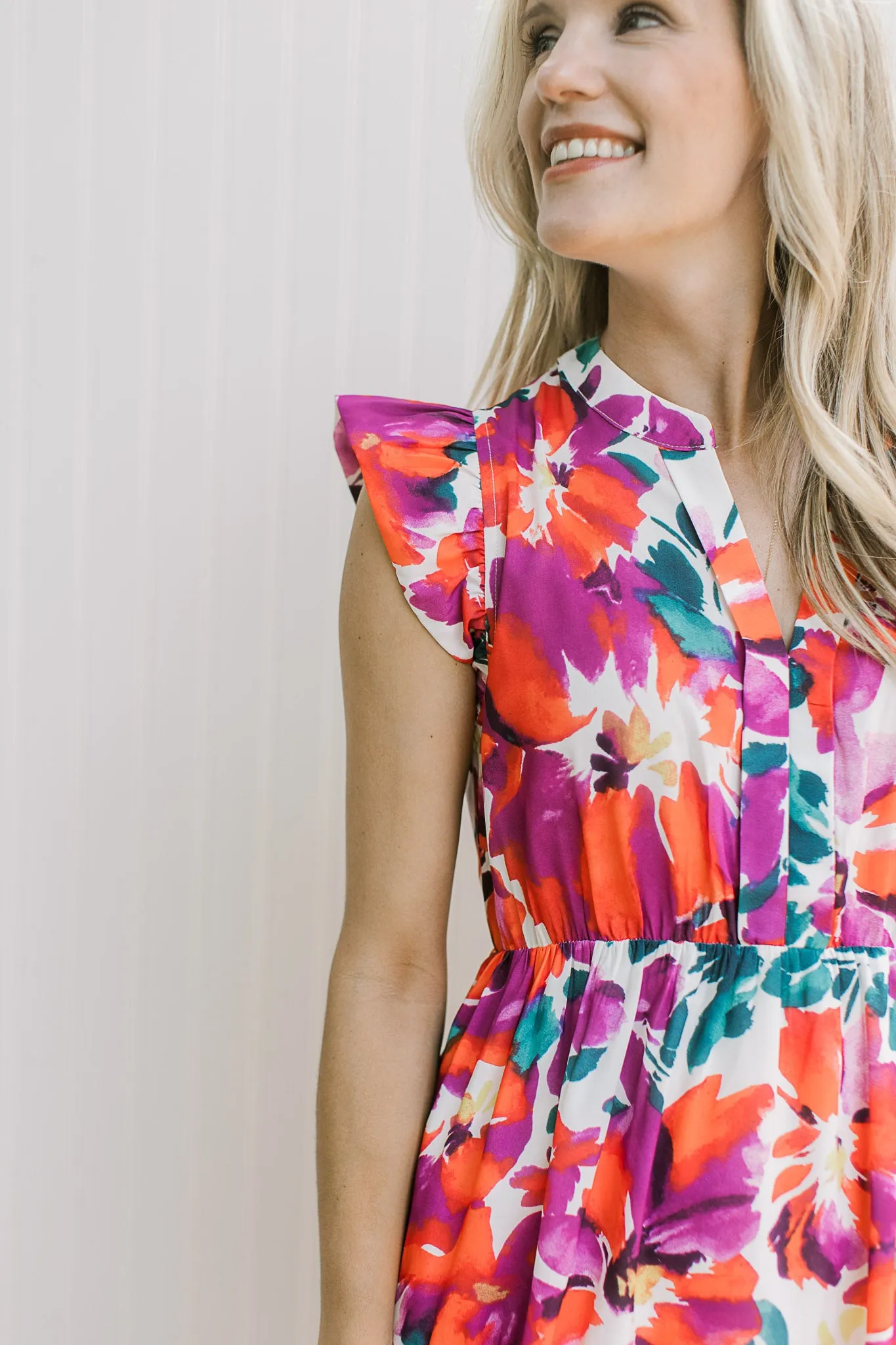 X Magenta Floral Dress