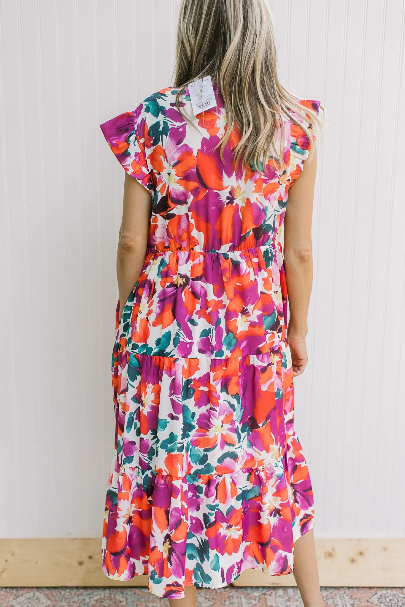 X Magenta Floral Dress