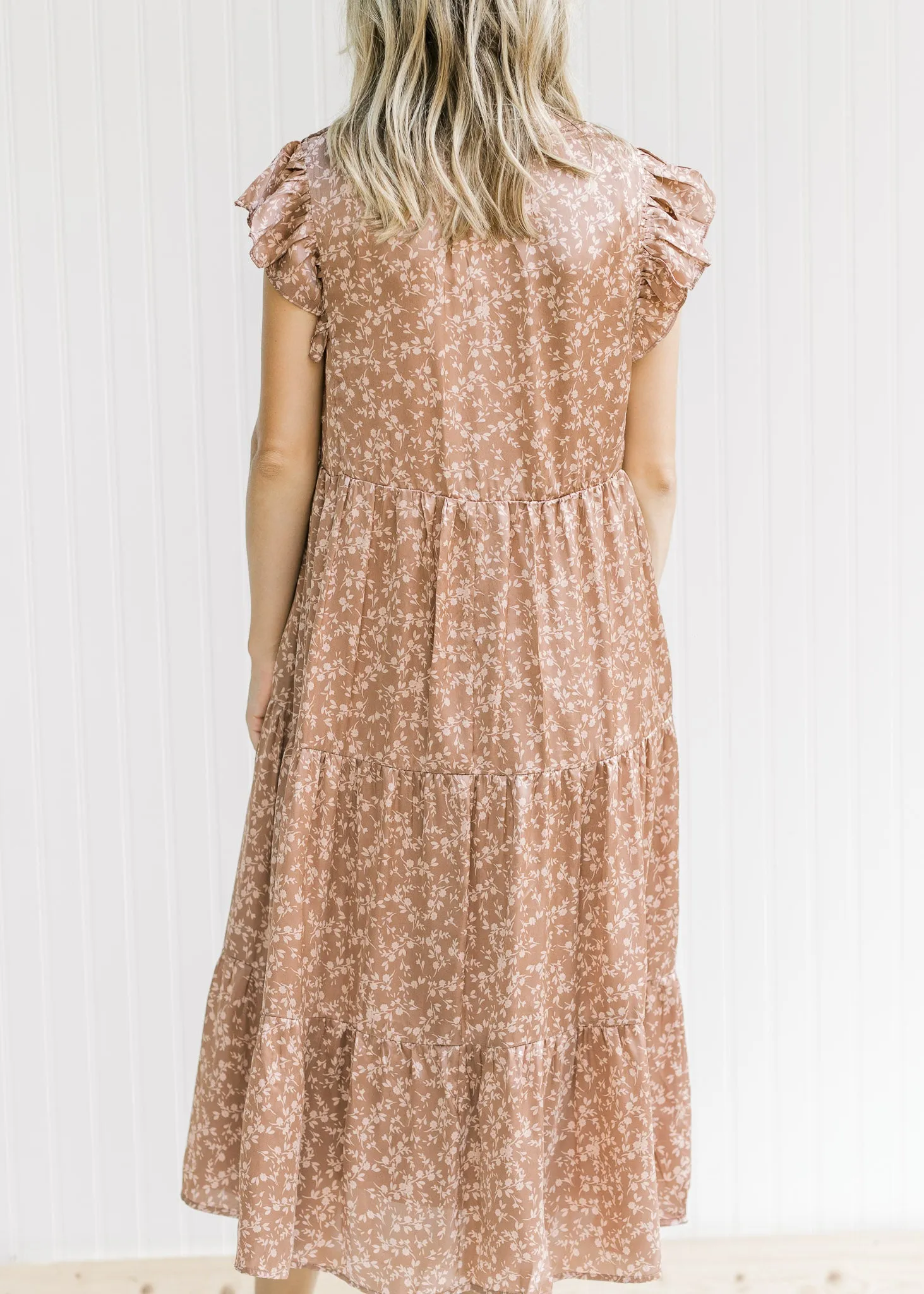 X Mocha Floral Dress