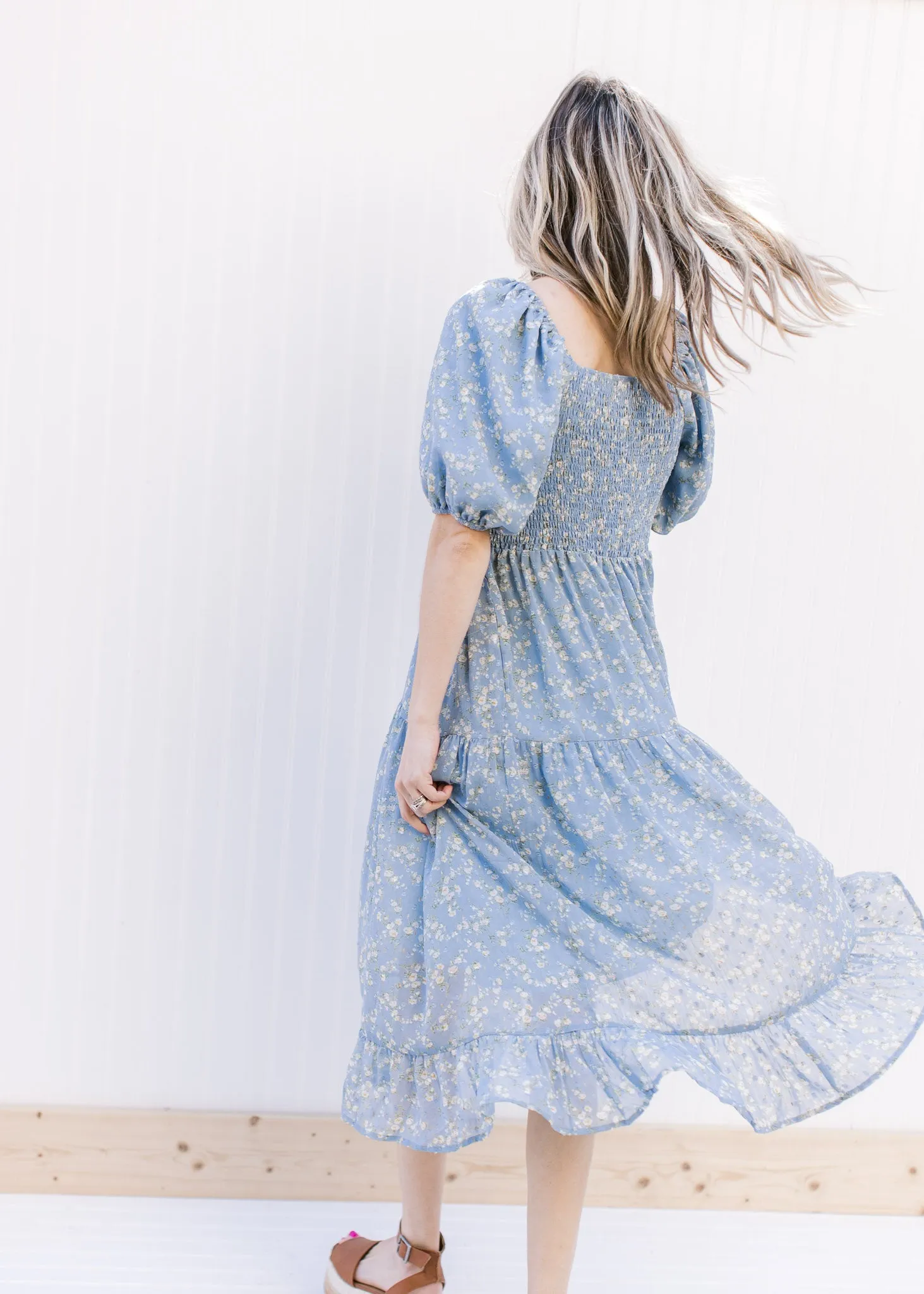 X Poppy Blue Floral Dress