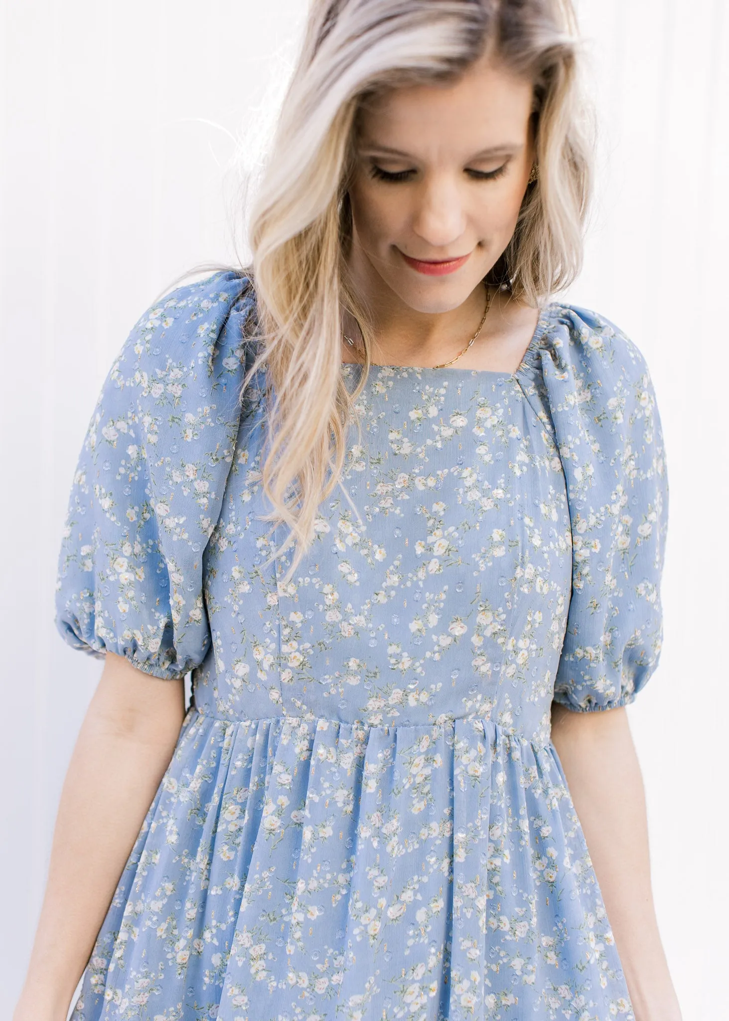 X Poppy Blue Floral Dress