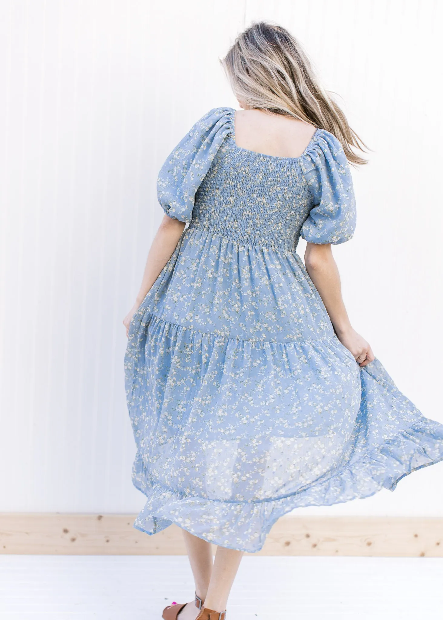 X Poppy Blue Floral Dress