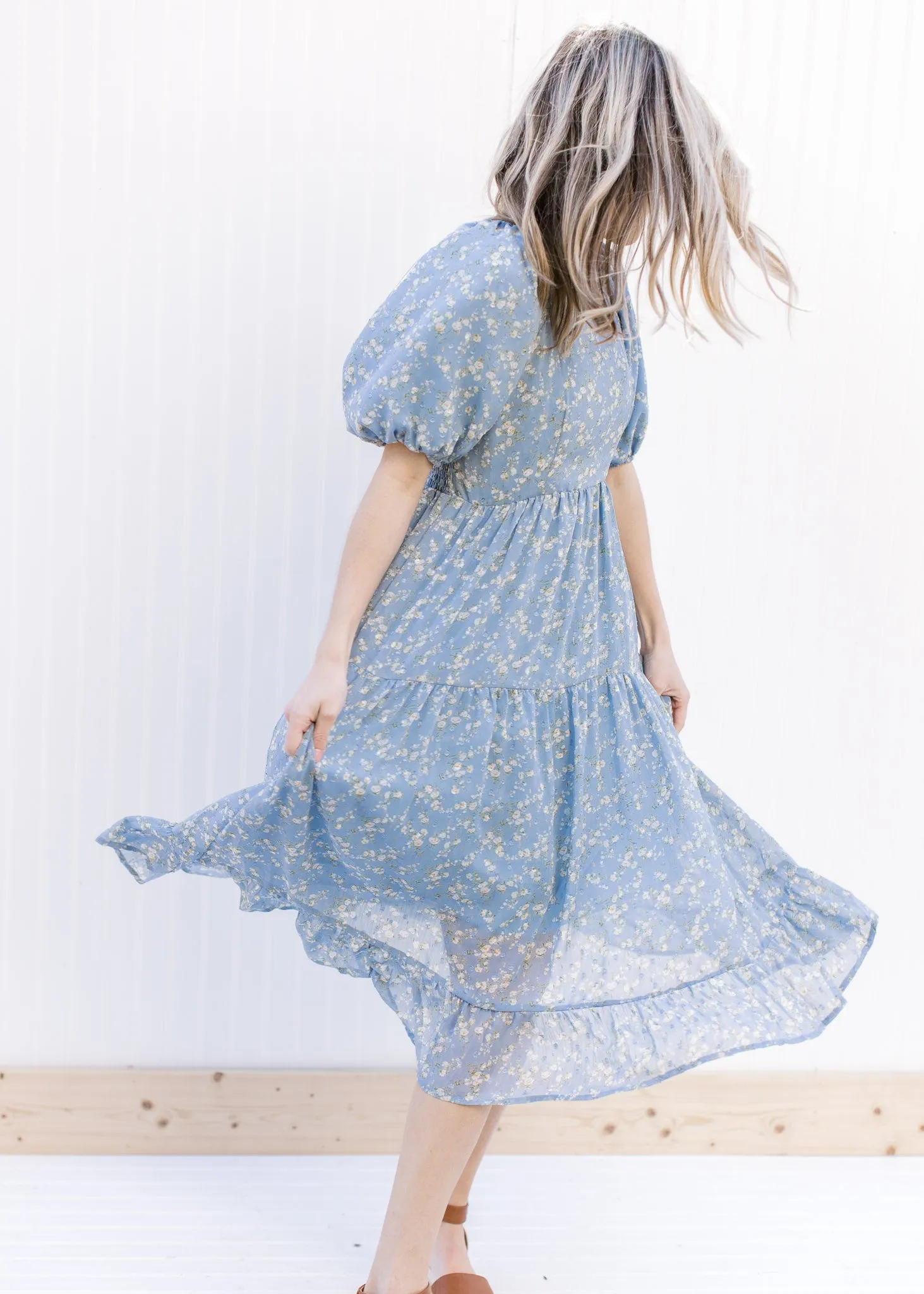 X Poppy Blue Floral Dress