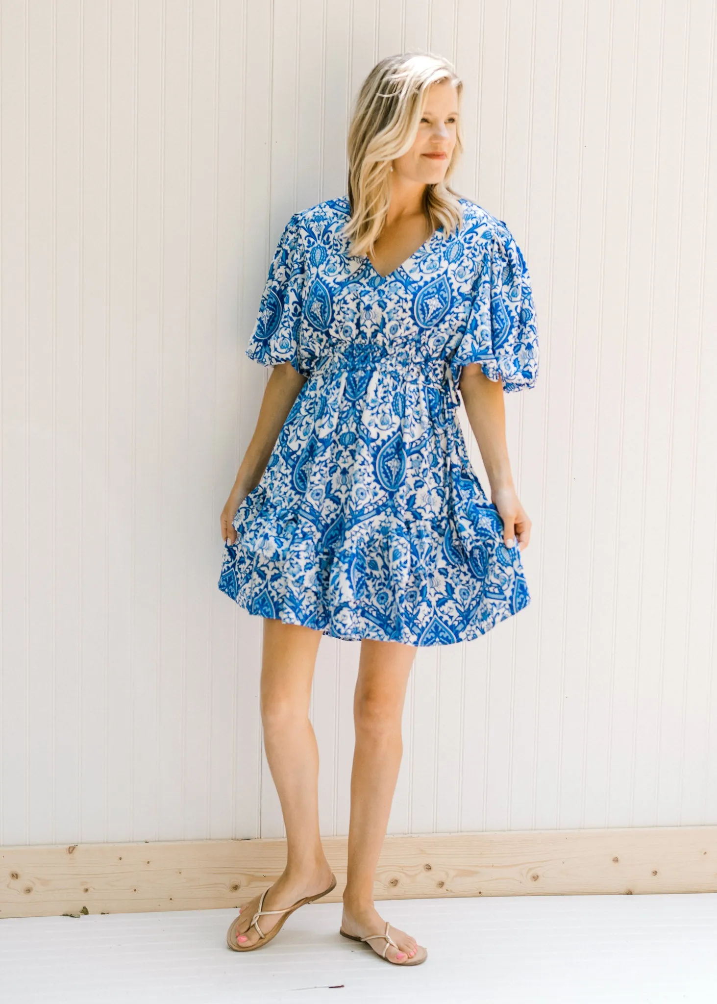 X Porcelain Blue and White Dress