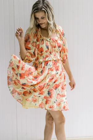 X Printed Flowers Dress