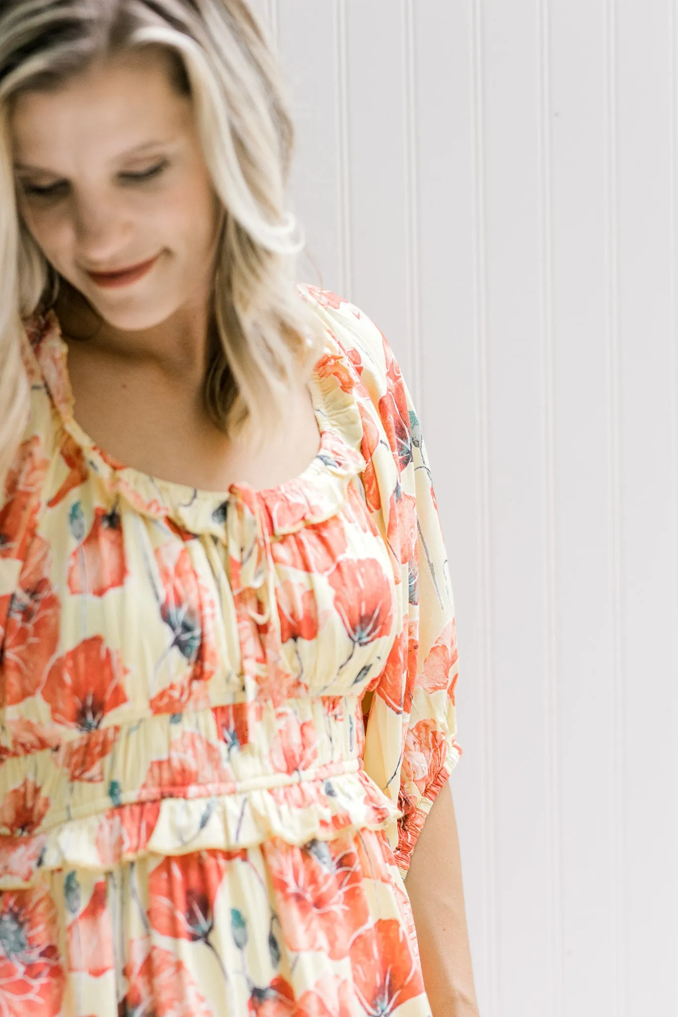 X Printed Flowers Dress