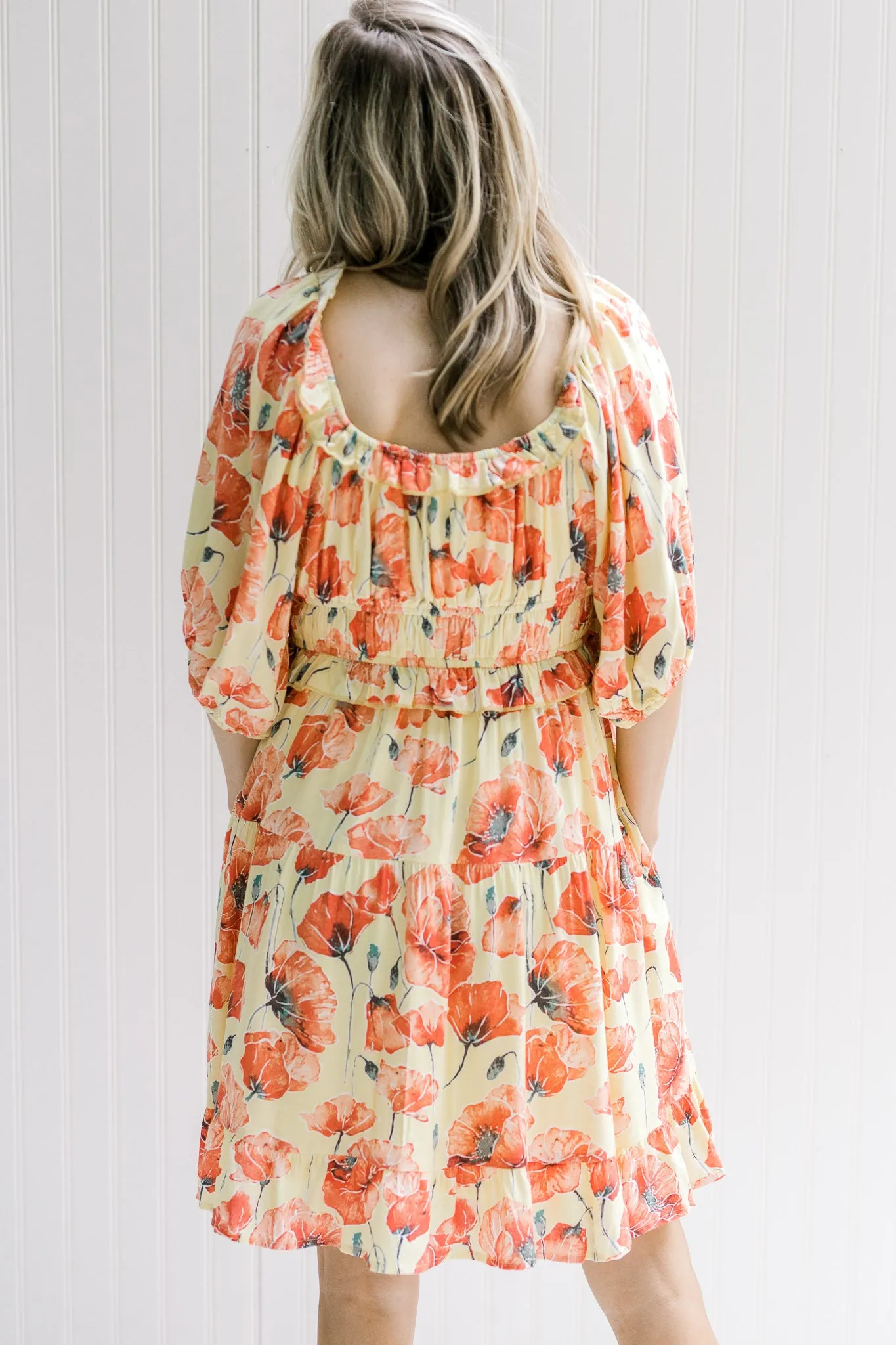 X Printed Flowers Dress