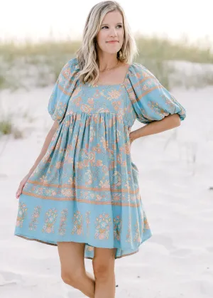 X Shay's Blue and Gold Dress