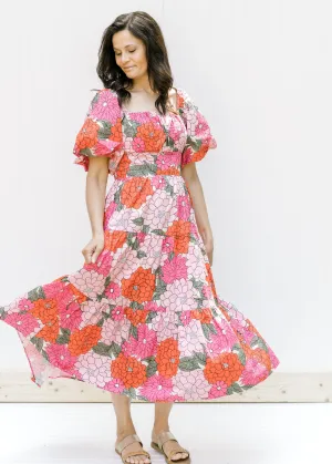 X Turning Heads Pink Floral Dress