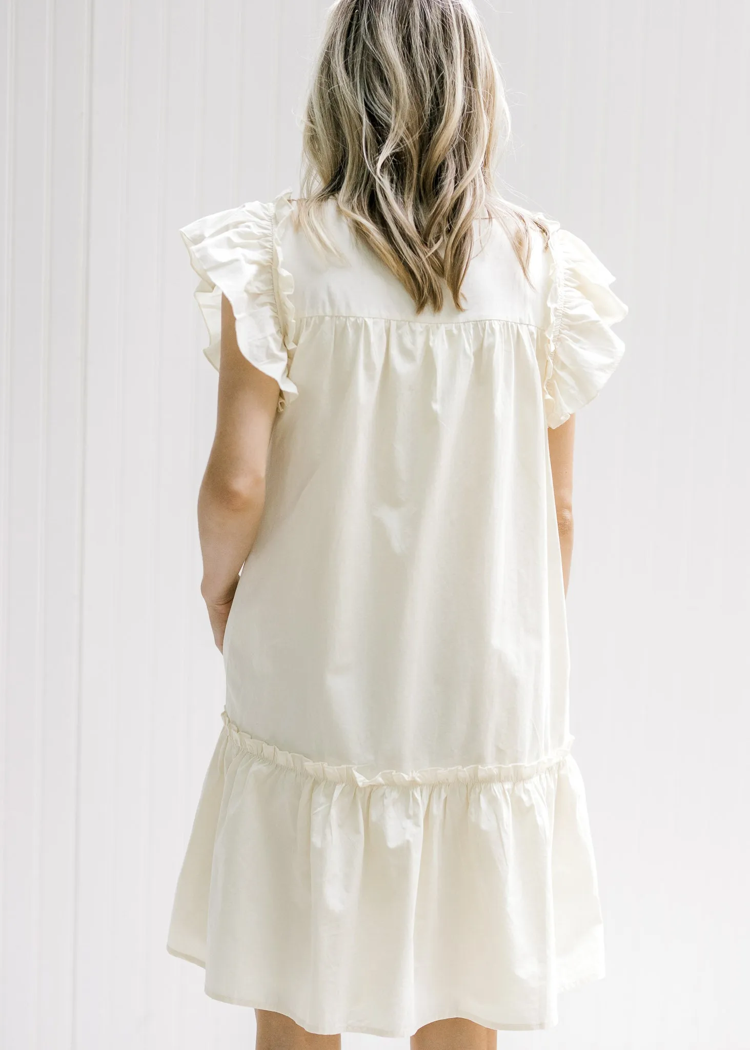 X Vanilla Ruffle Sleeve Dress