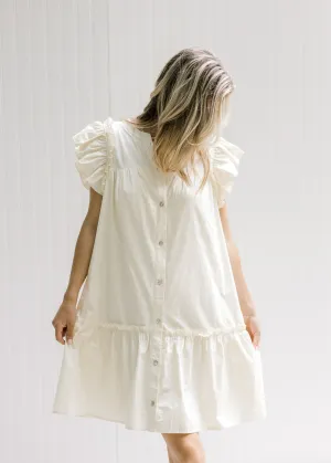 X Vanilla Ruffle Sleeve Dress