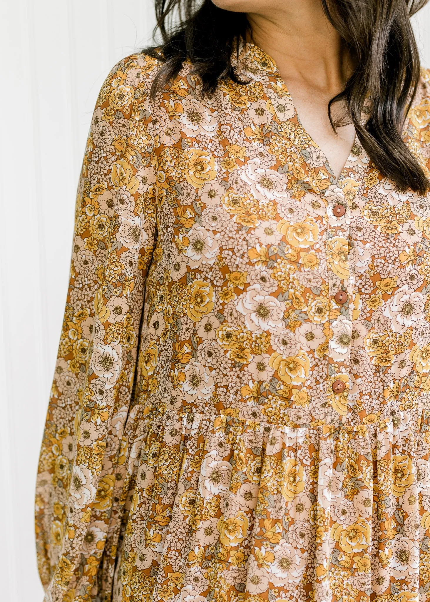 X Wildflower Long Sleeve Dress