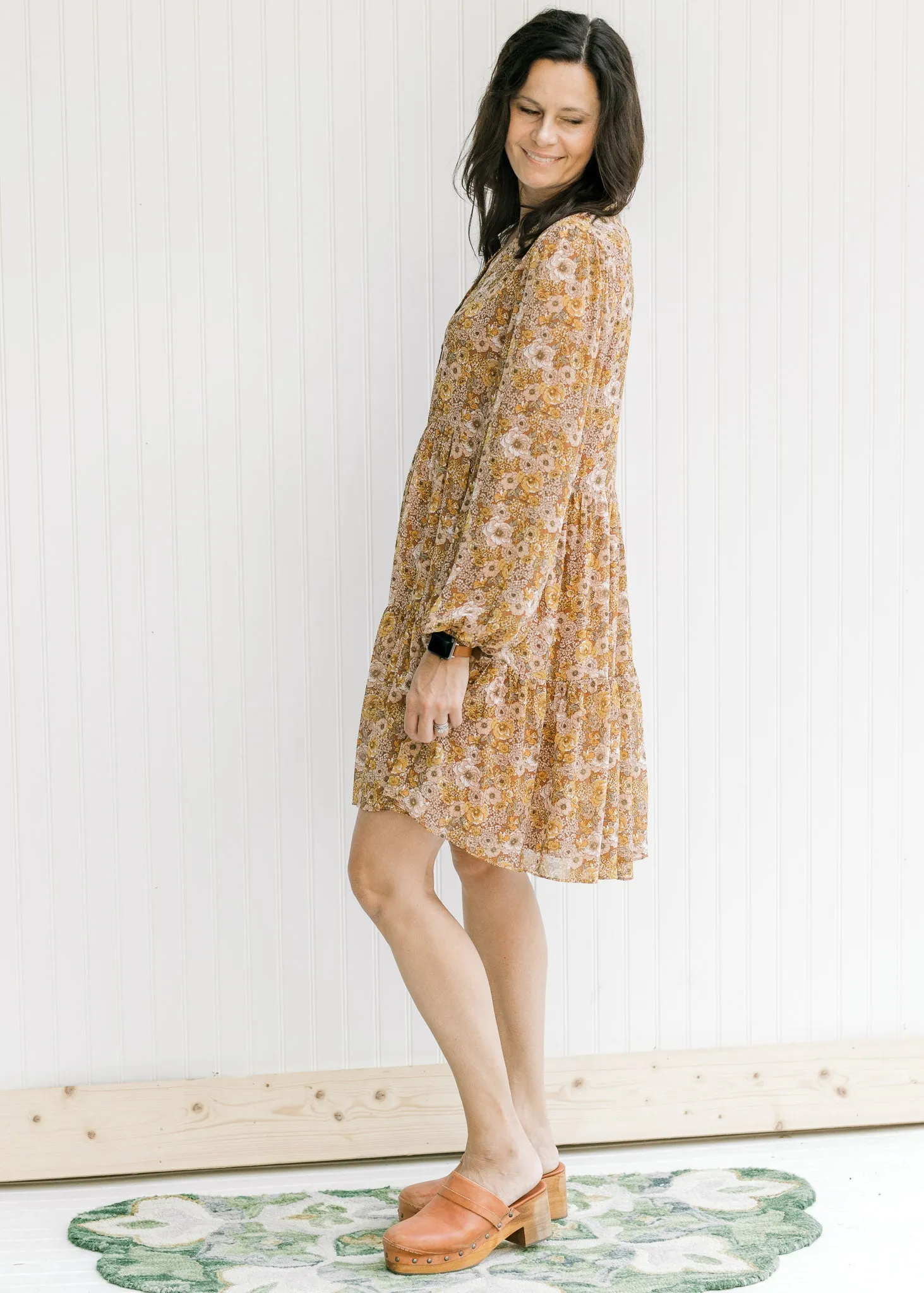 X Wildflower Long Sleeve Dress