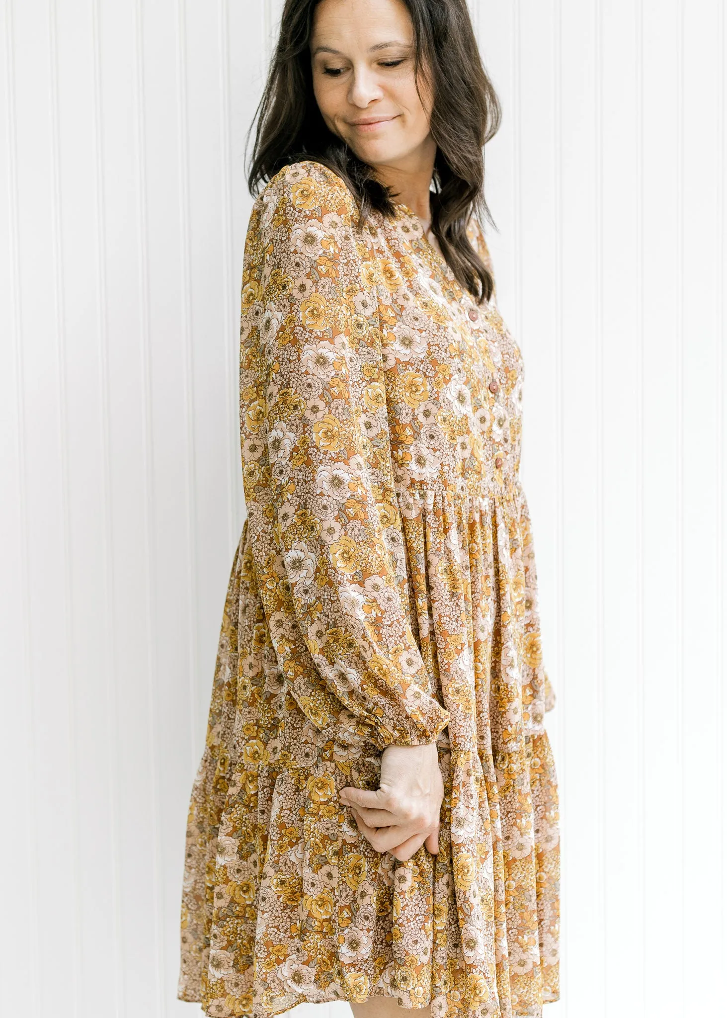 X Wildflower Long Sleeve Dress