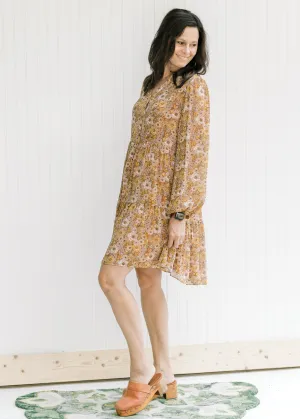 X Wildflower Long Sleeve Dress