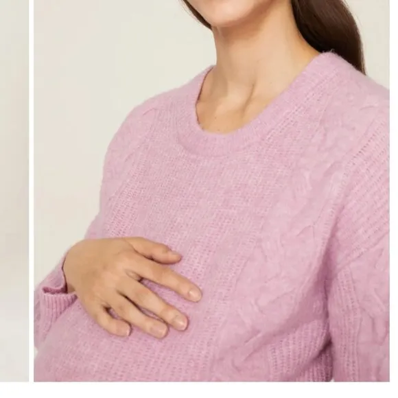 XS - SPLENDID - Lilac Wool Maternity Sweater Natalia Rent the Runway $168 msrp
