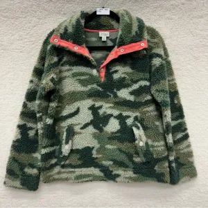 XXS - J. CREW - Oversized Camo Sherpa Pullover Jacket Rent the Runway $138 msrp