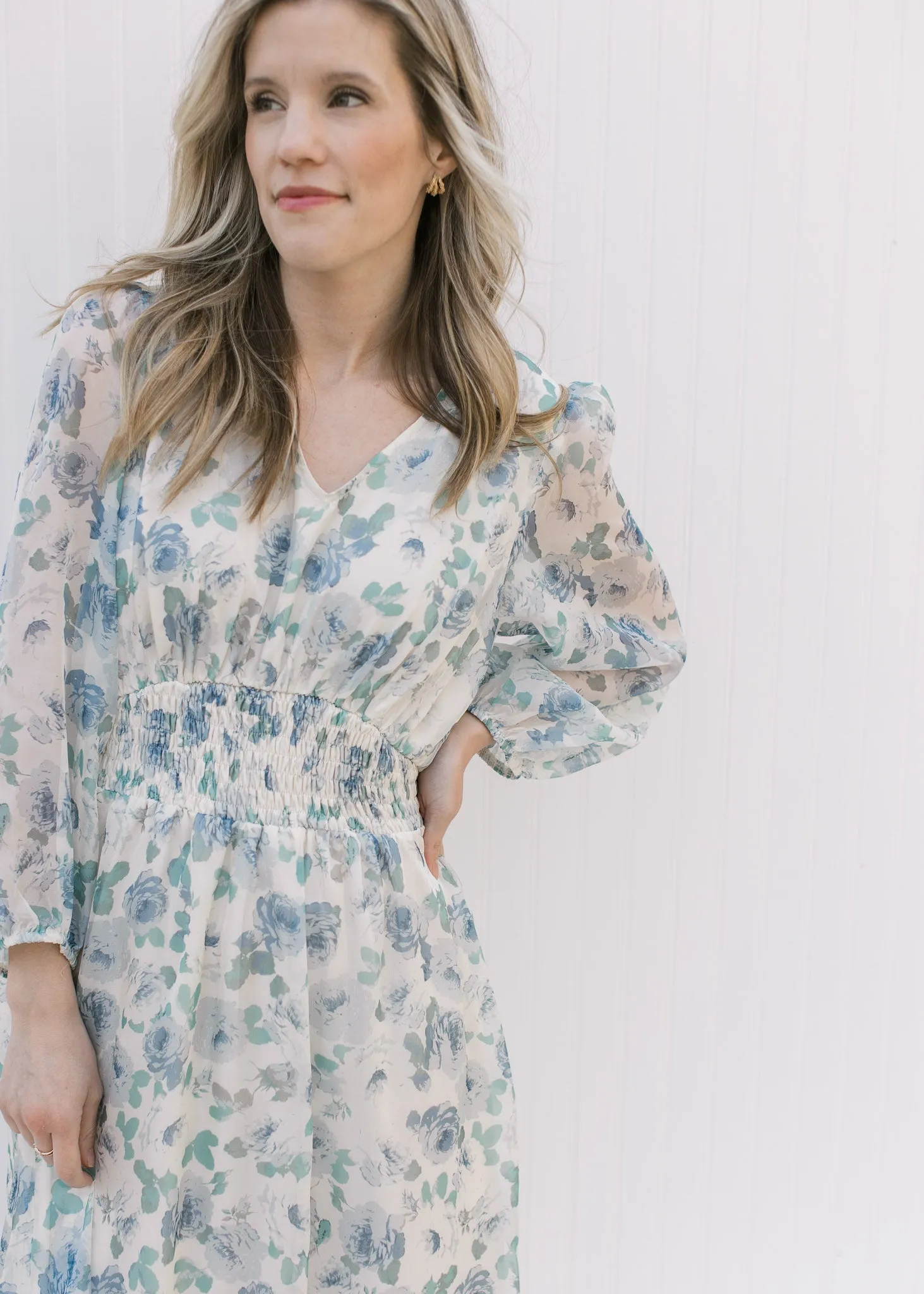 XZ Blue Roses Maxi Dress