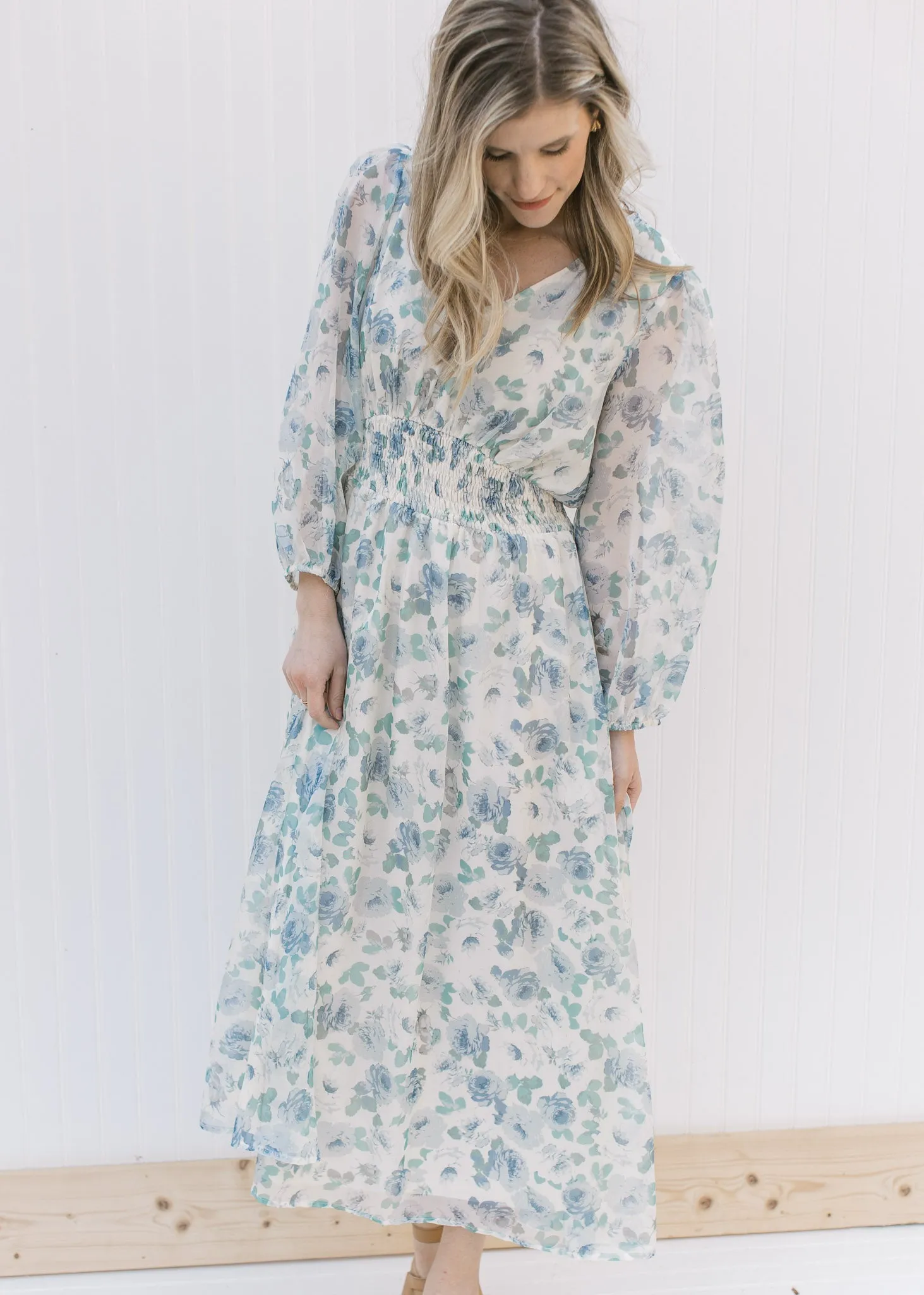 XZ Blue Roses Maxi Dress