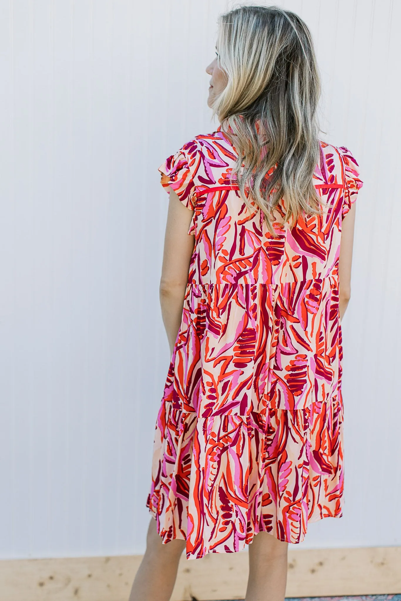 XZ Red Orange Mix Dress