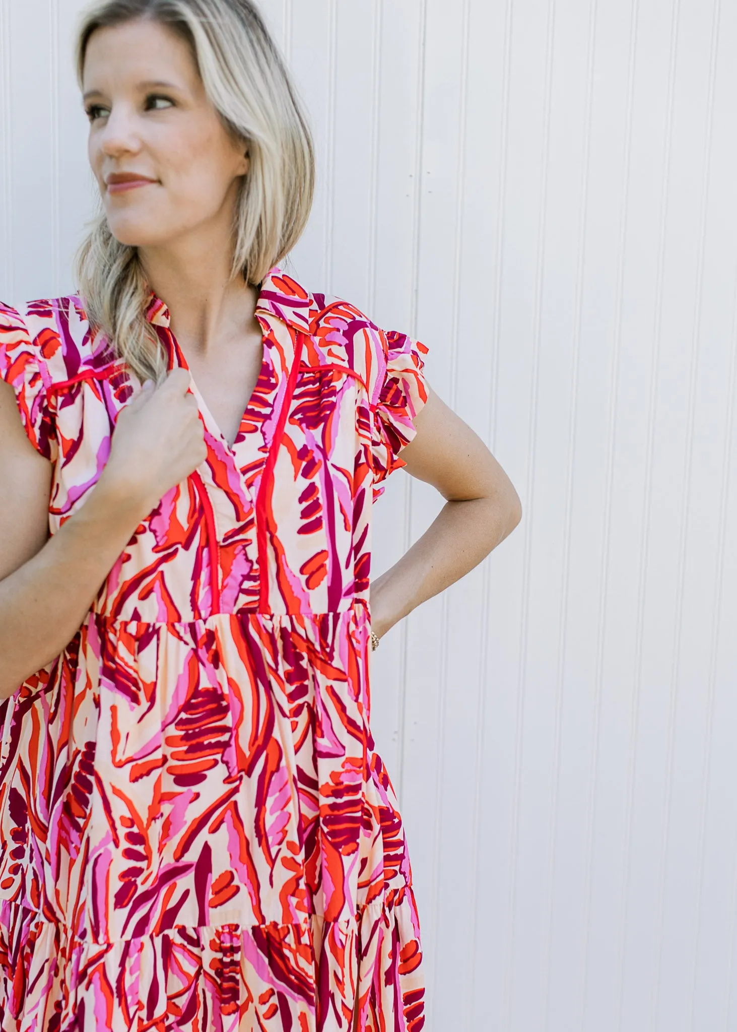 XZ Red Orange Mix Dress