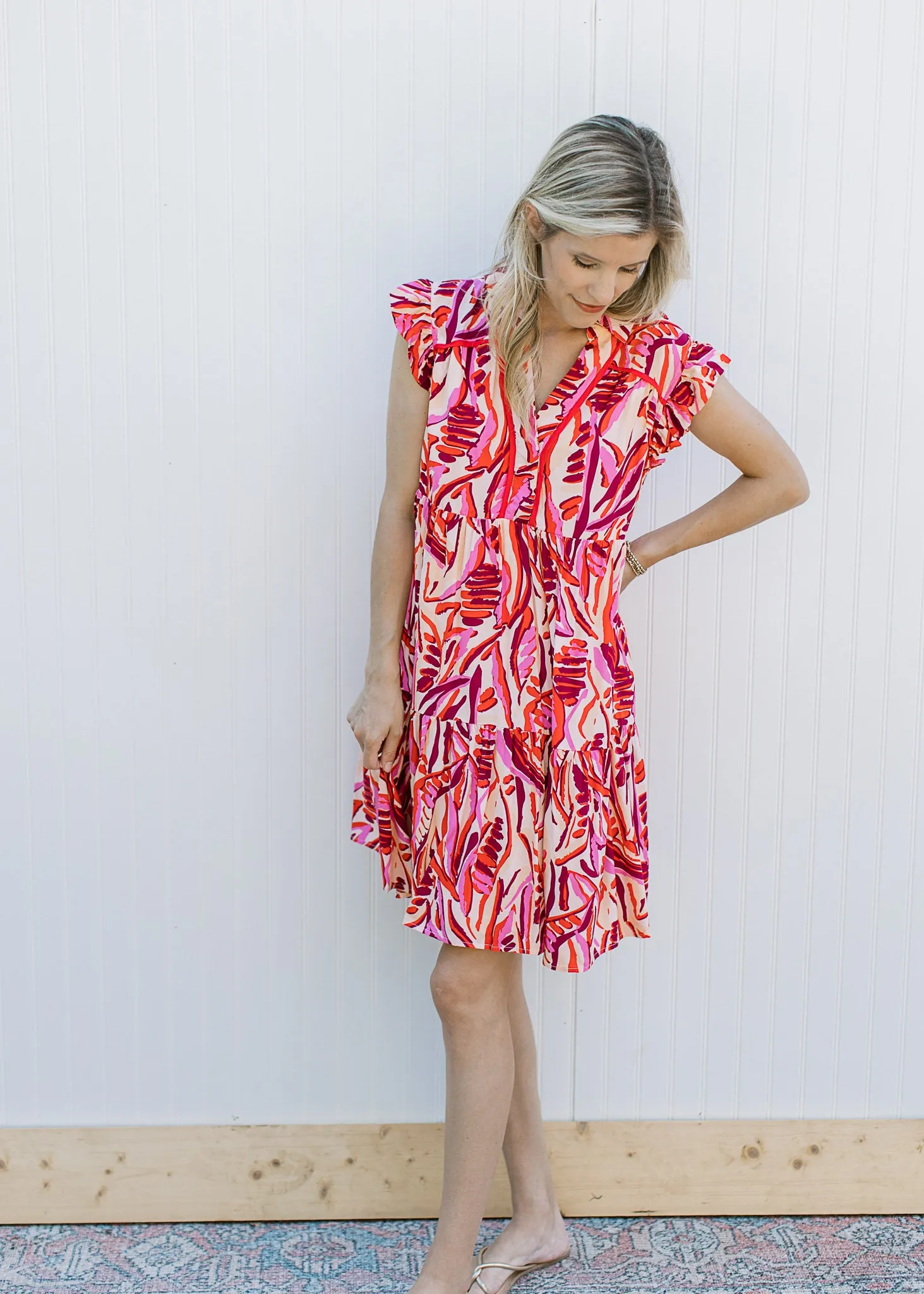 XZ Red Orange Mix Dress