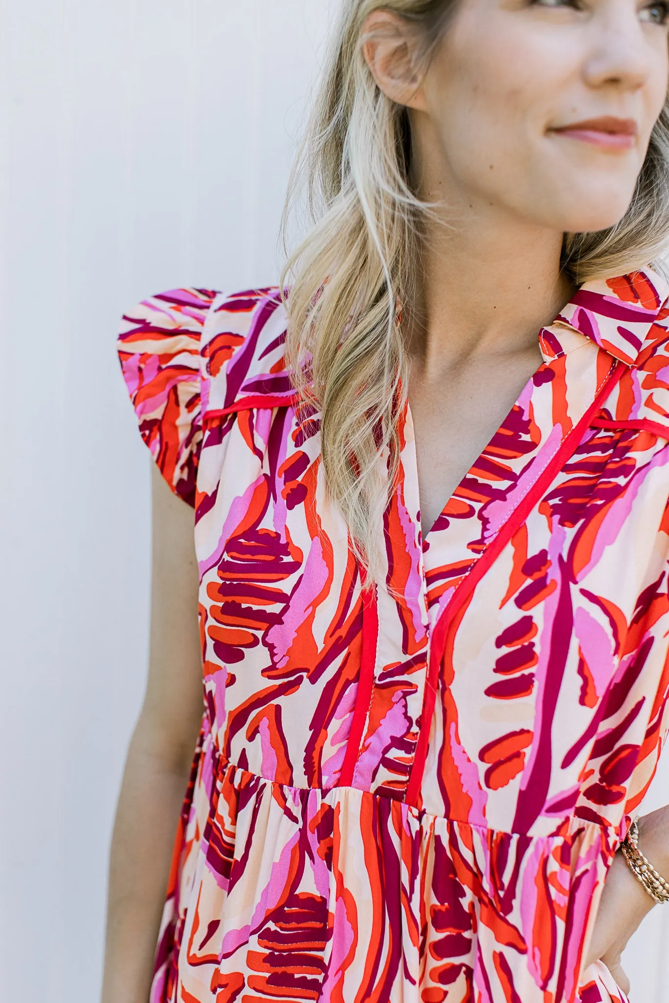 XZ Red Orange Mix Dress