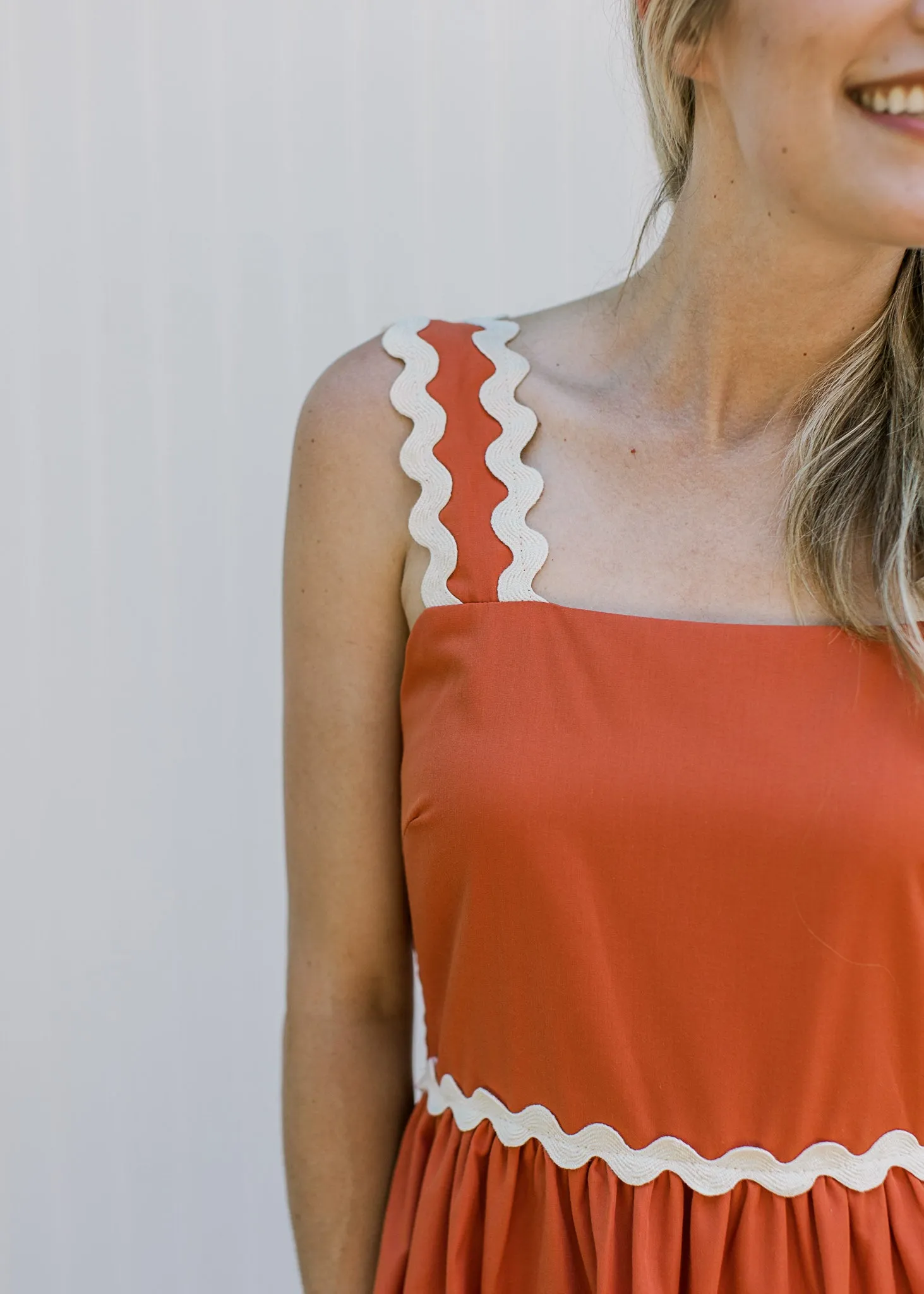 XZ Rust and Ric Rac Dress