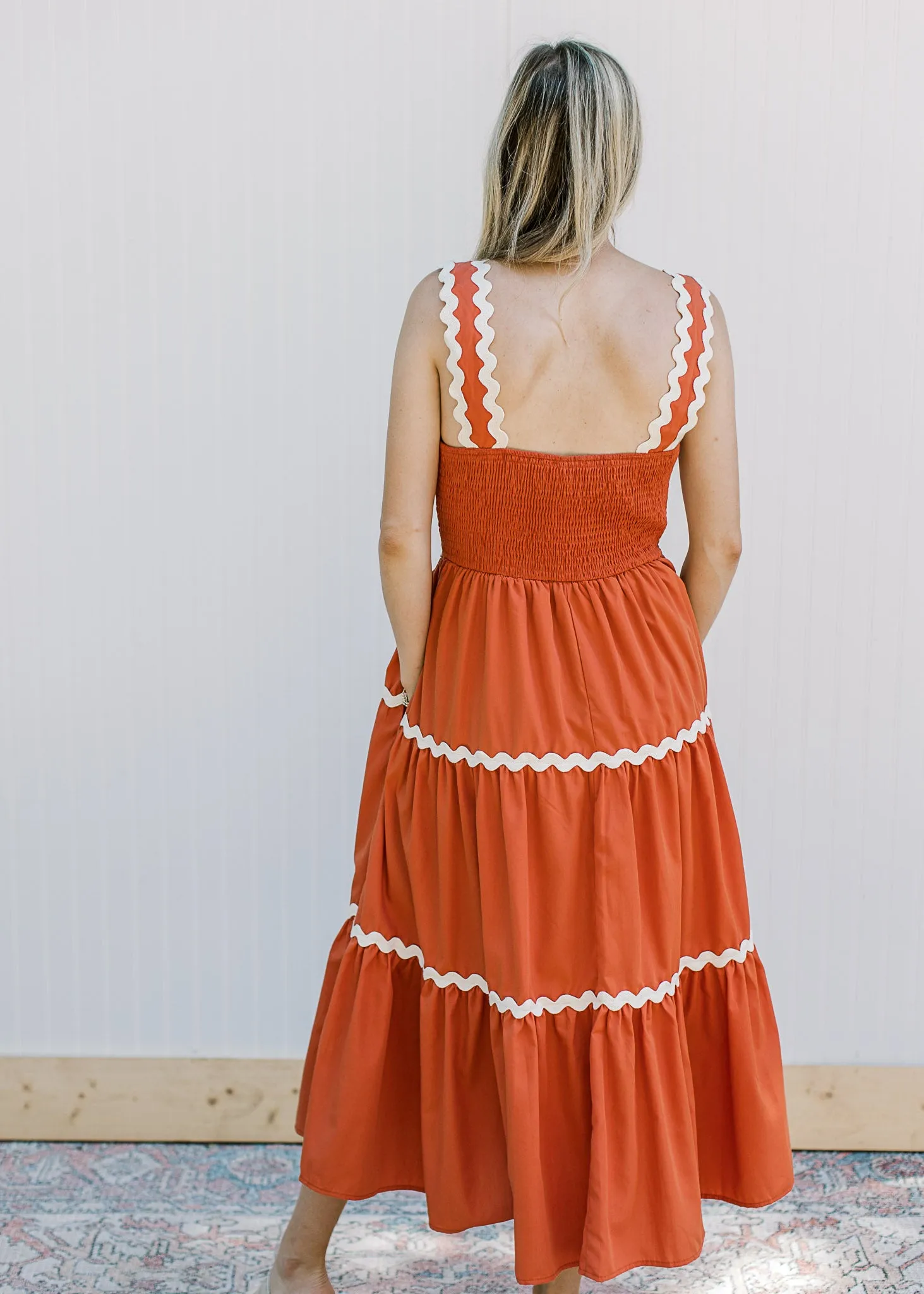XZ Rust and Ric Rac Dress