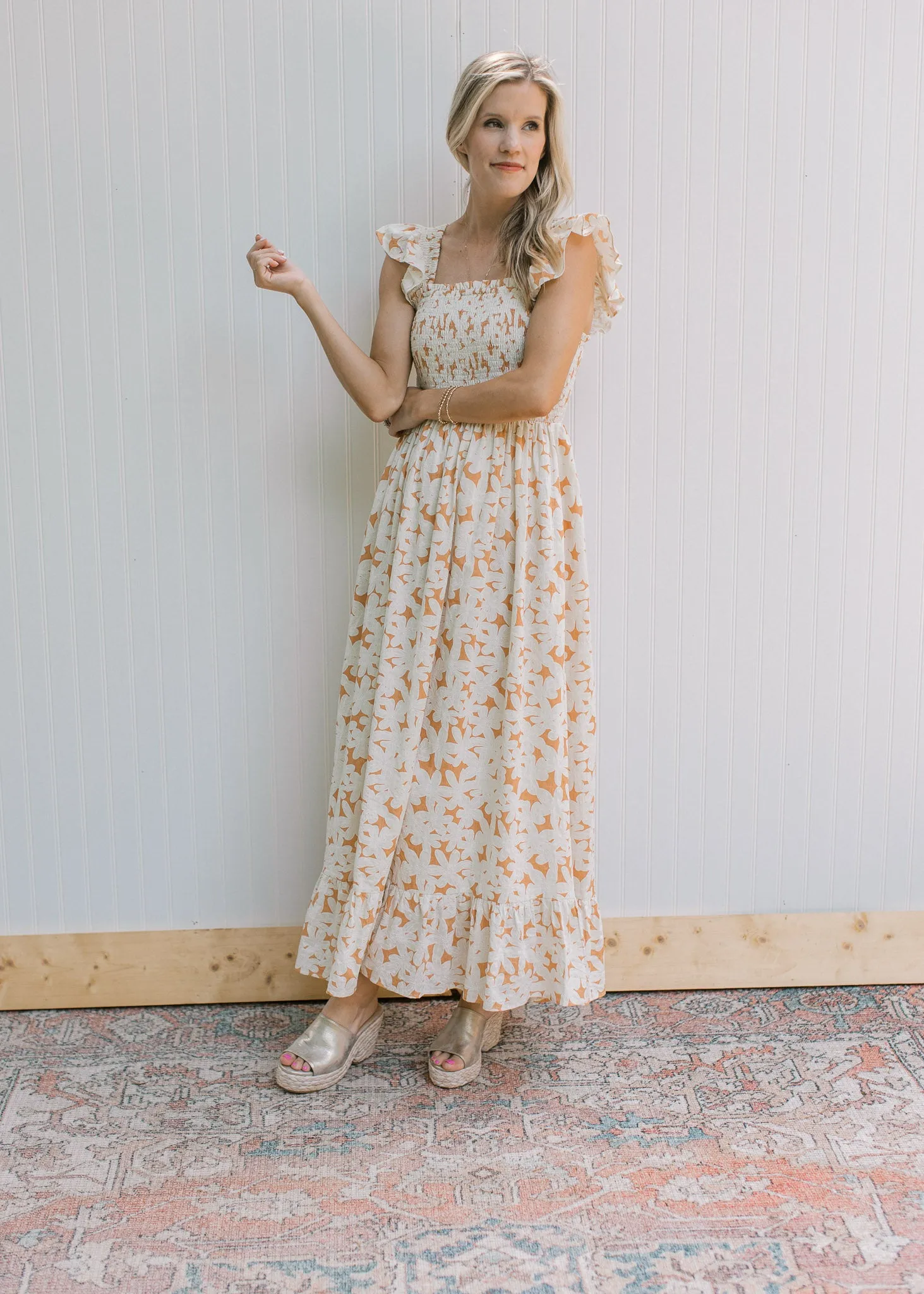 XZ Sunset Floral Print Sleeveless Dress