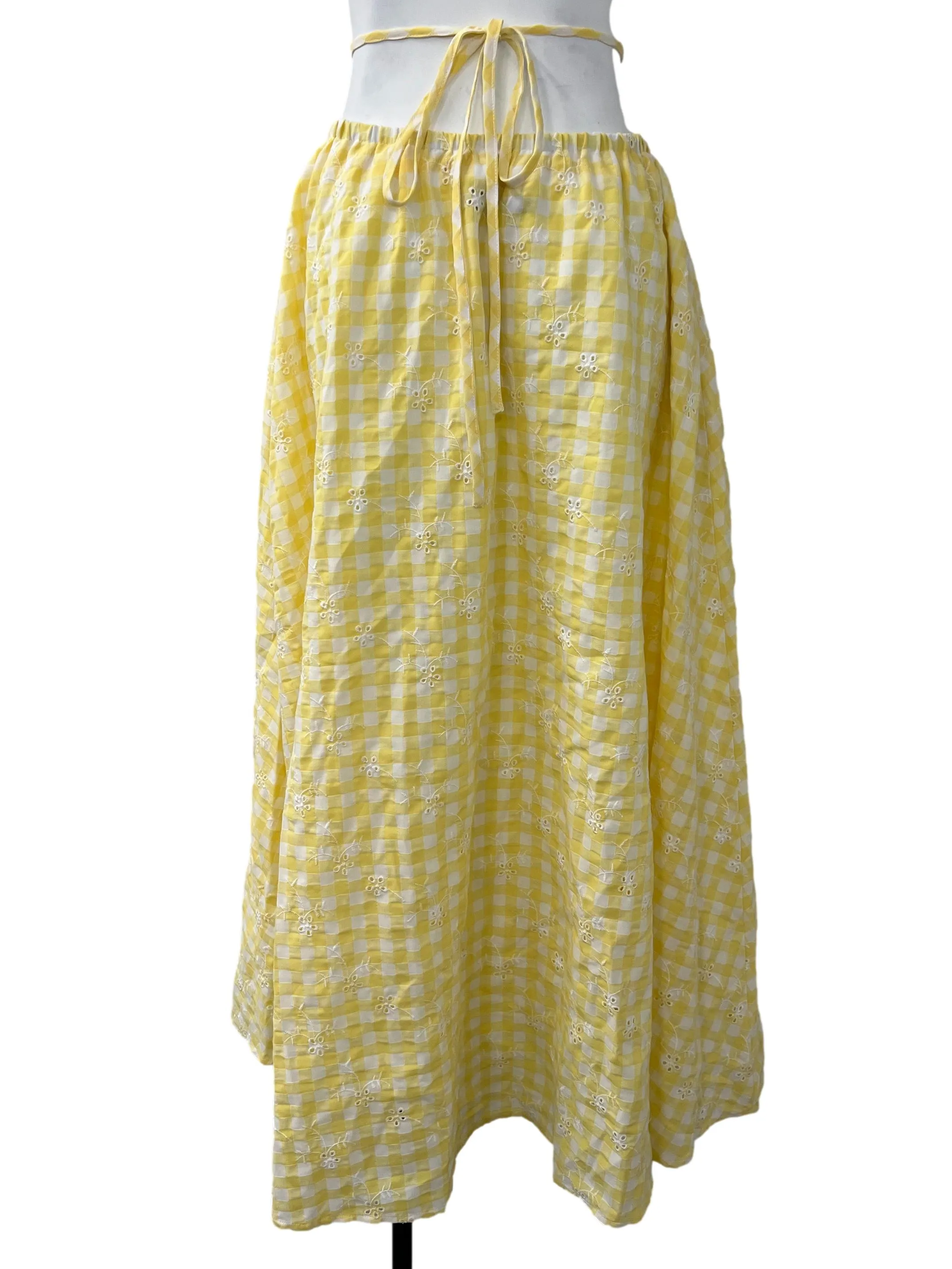 Yellow Gingham Skirt