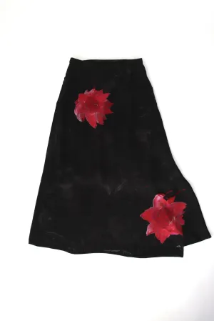 Yohji Yamamoto Silk Floral Print Skirt*