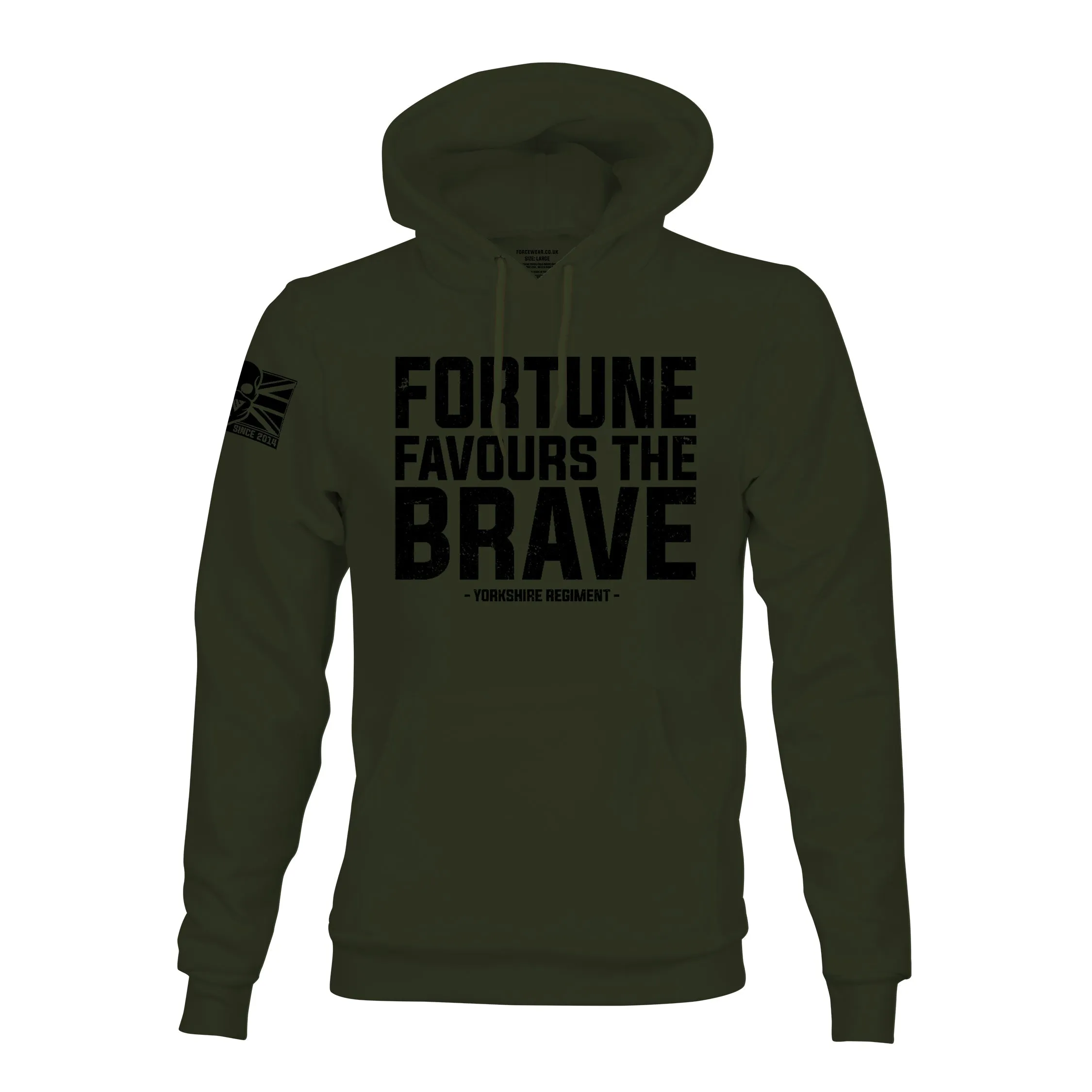 YORKSHIRE REGIMENT MOTTO (FORTUNE FAVOURS THE BRAVE) HOODIE