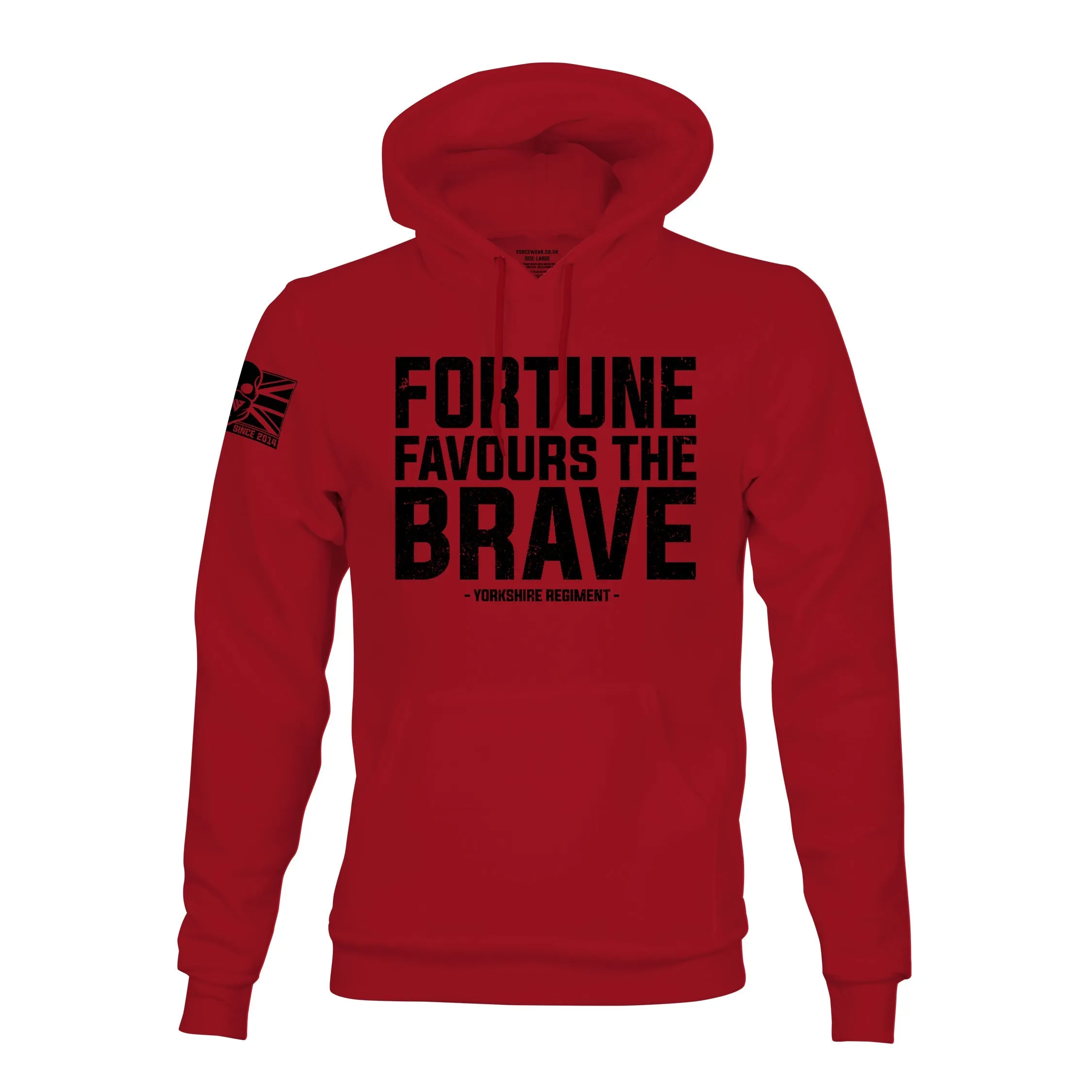 YORKSHIRE REGIMENT MOTTO (FORTUNE FAVOURS THE BRAVE) HOODIE