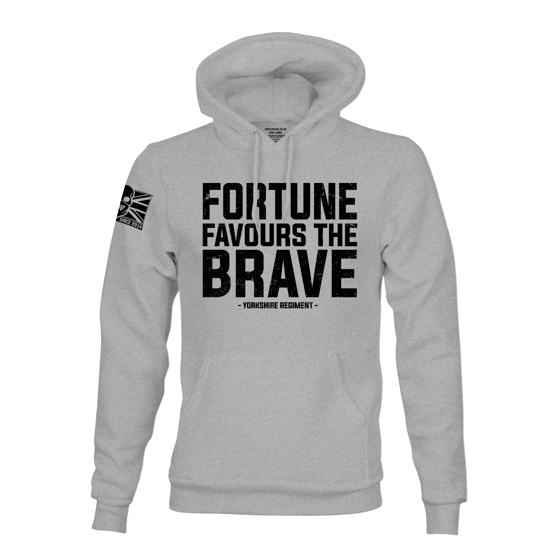YORKSHIRE REGIMENT MOTTO (FORTUNE FAVOURS THE BRAVE) HOODIE