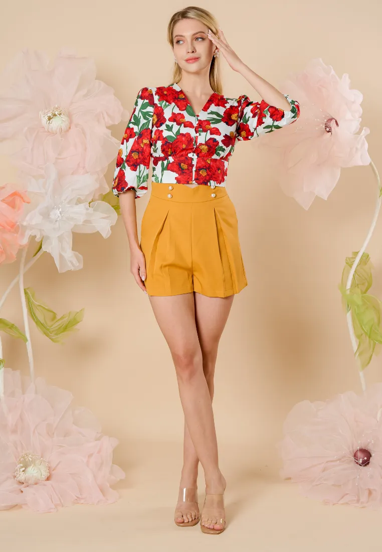 Yvette High-waisted Shorts