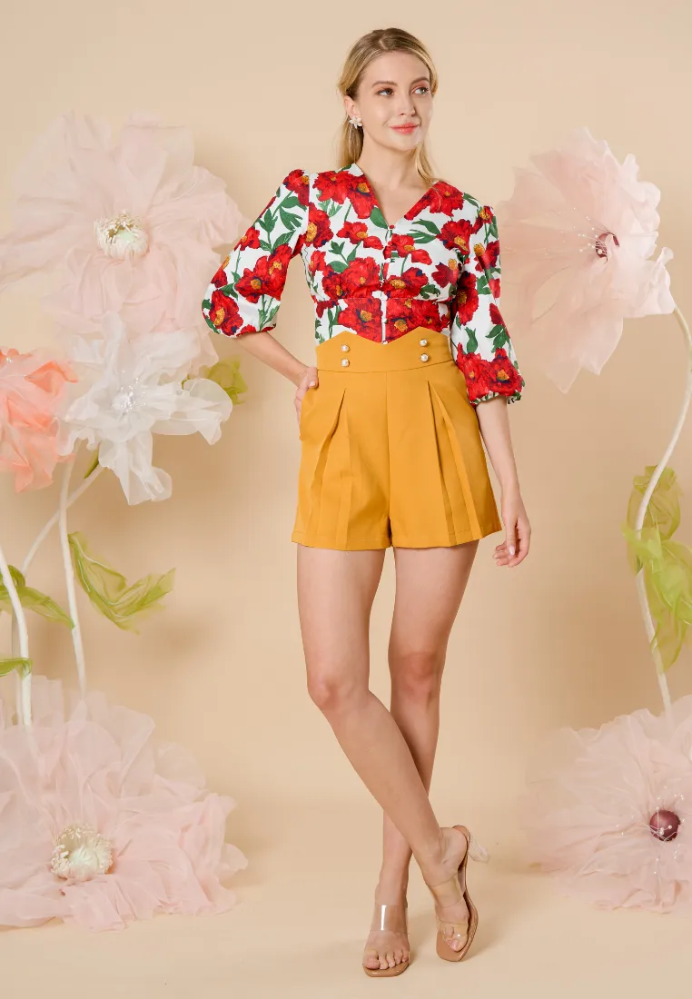 Yvette High-waisted Shorts
