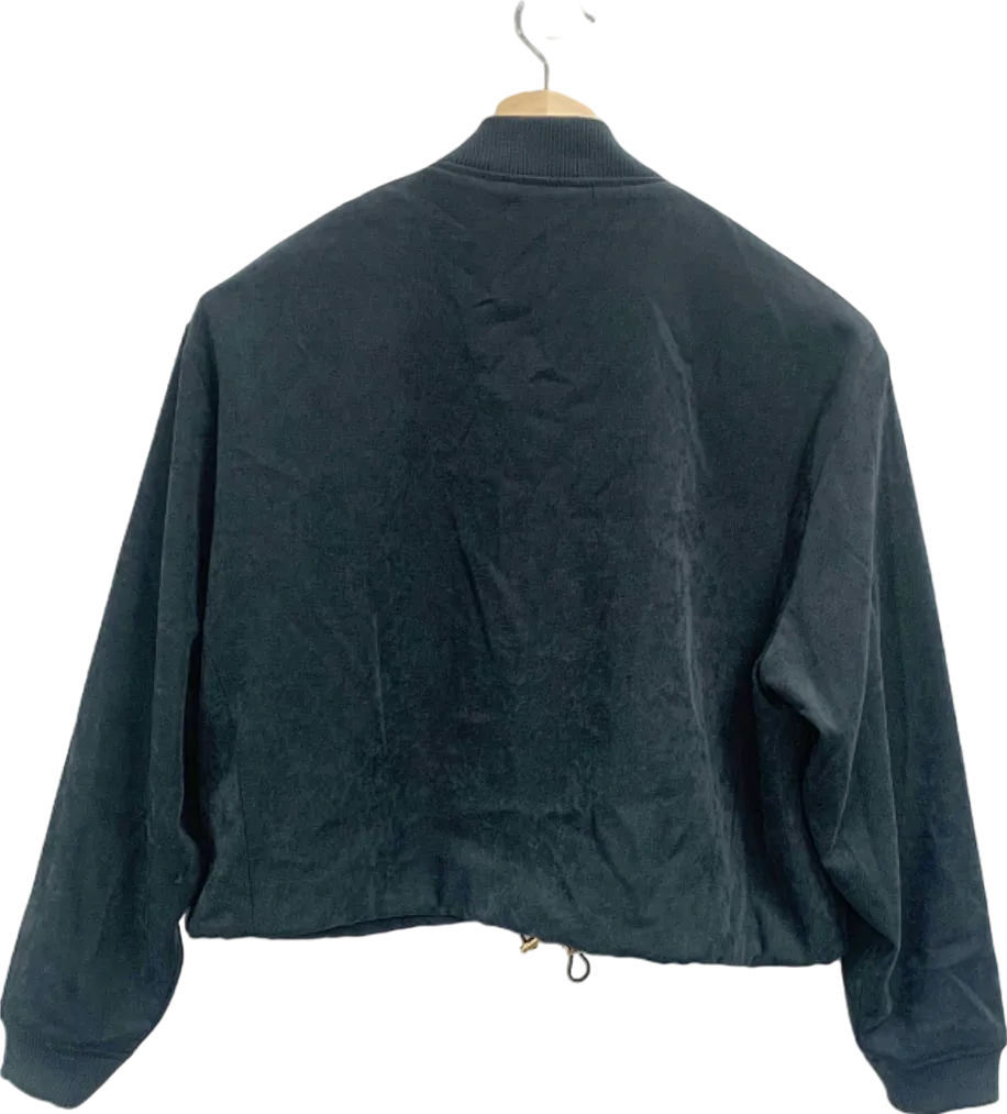 Zara Black Velveteen Bomber Jacket UK M