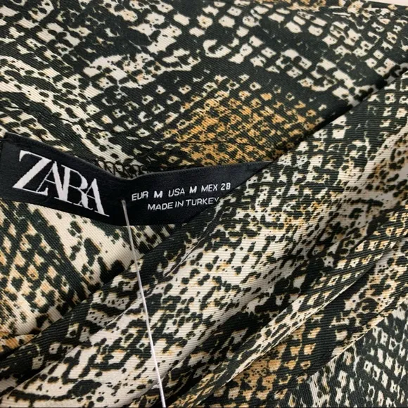 ZARA skorts ties on waist snake print women’s Size Medium
