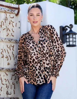 Zenya Blouse - Leopard
