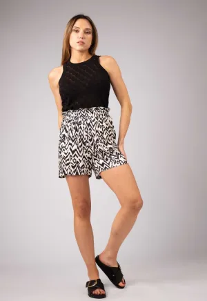 Zibi London SAYA Black / White Cami Shorts