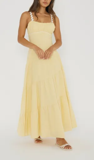 Zig Zag Strap Flowy Maxi Dress