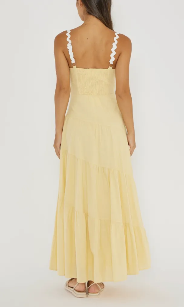 Zig Zag Strap Flowy Maxi Dress