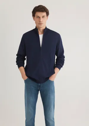 Zip Up Navy Hırka