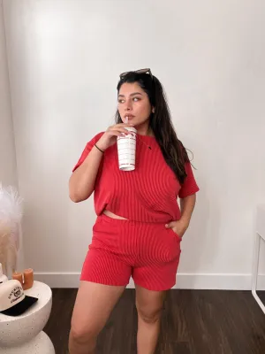 Zoie Ribbed Set *RUBY*